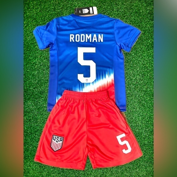 Unbranded Kids Other - USA Soccer Jersey and Shorts Set - Blue and Red